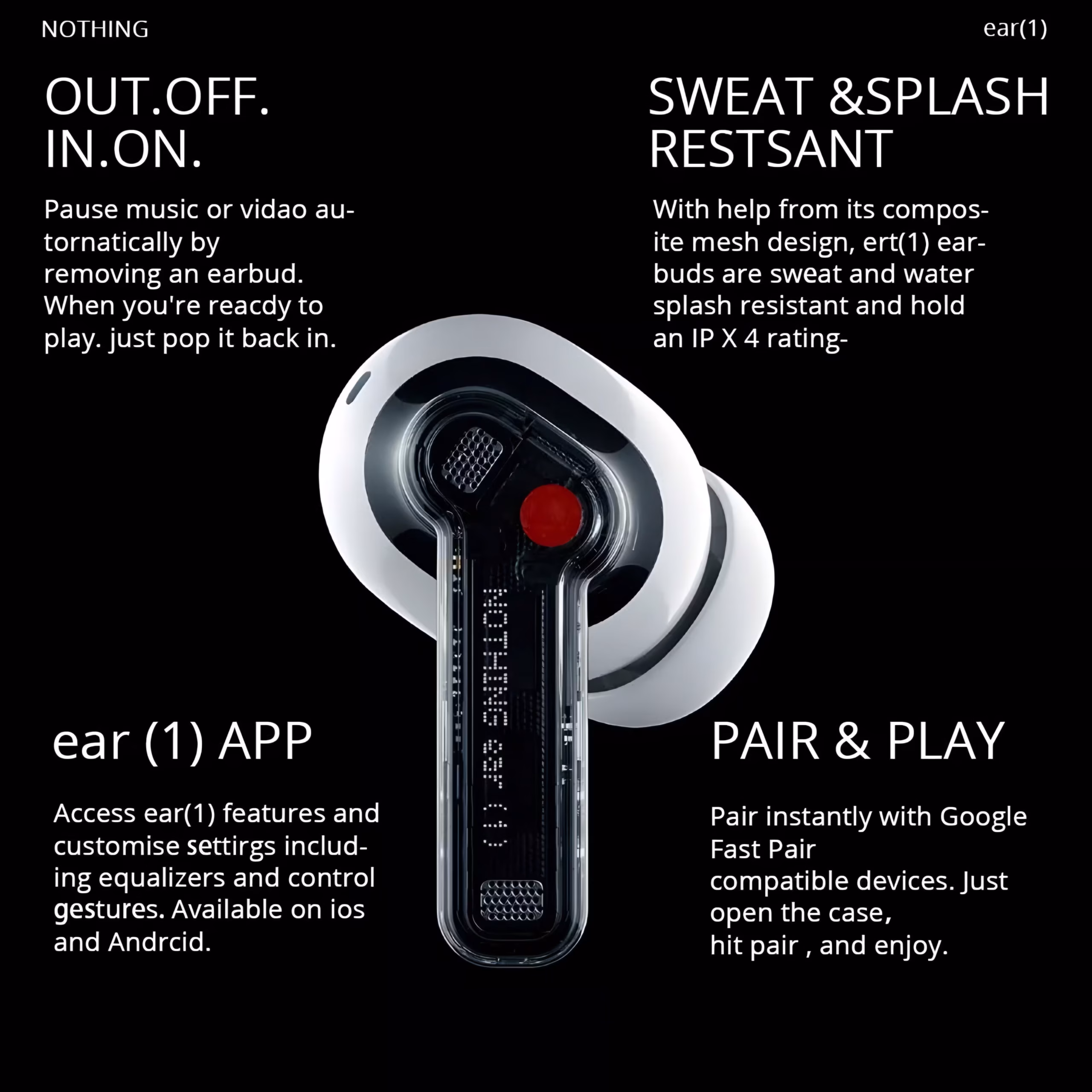Nothing Ear ( 1 ) Wireless Earbuds Features