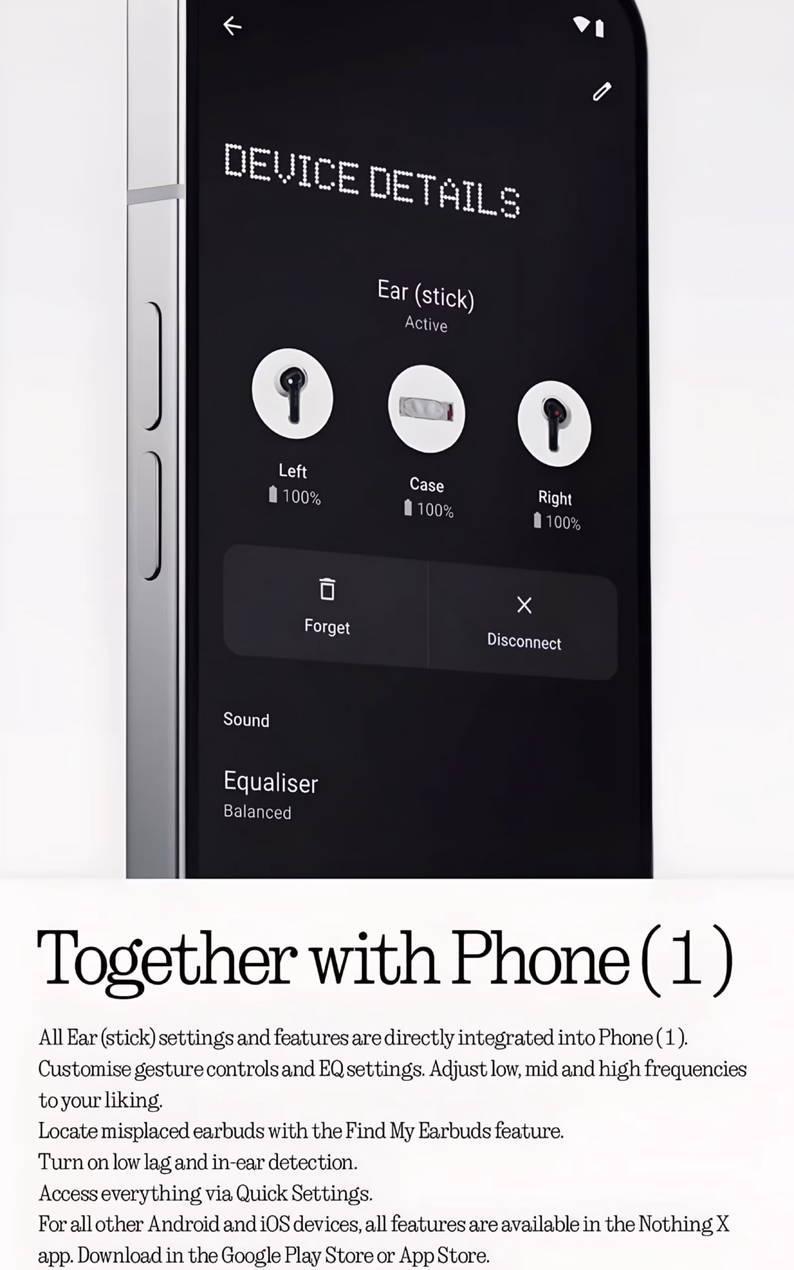 Nothing Ear (stick) –ANC Wireless Earbuds App Connect